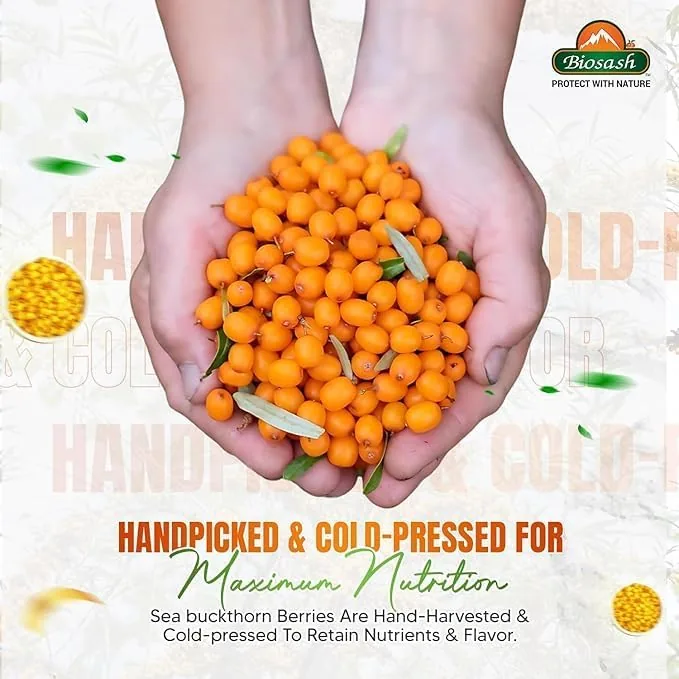 Biosash Sea Buckthorn Pulp Juice | Nutrient-Rich Himalayan Berry Extract | Natural Immunity and Skin Support-4