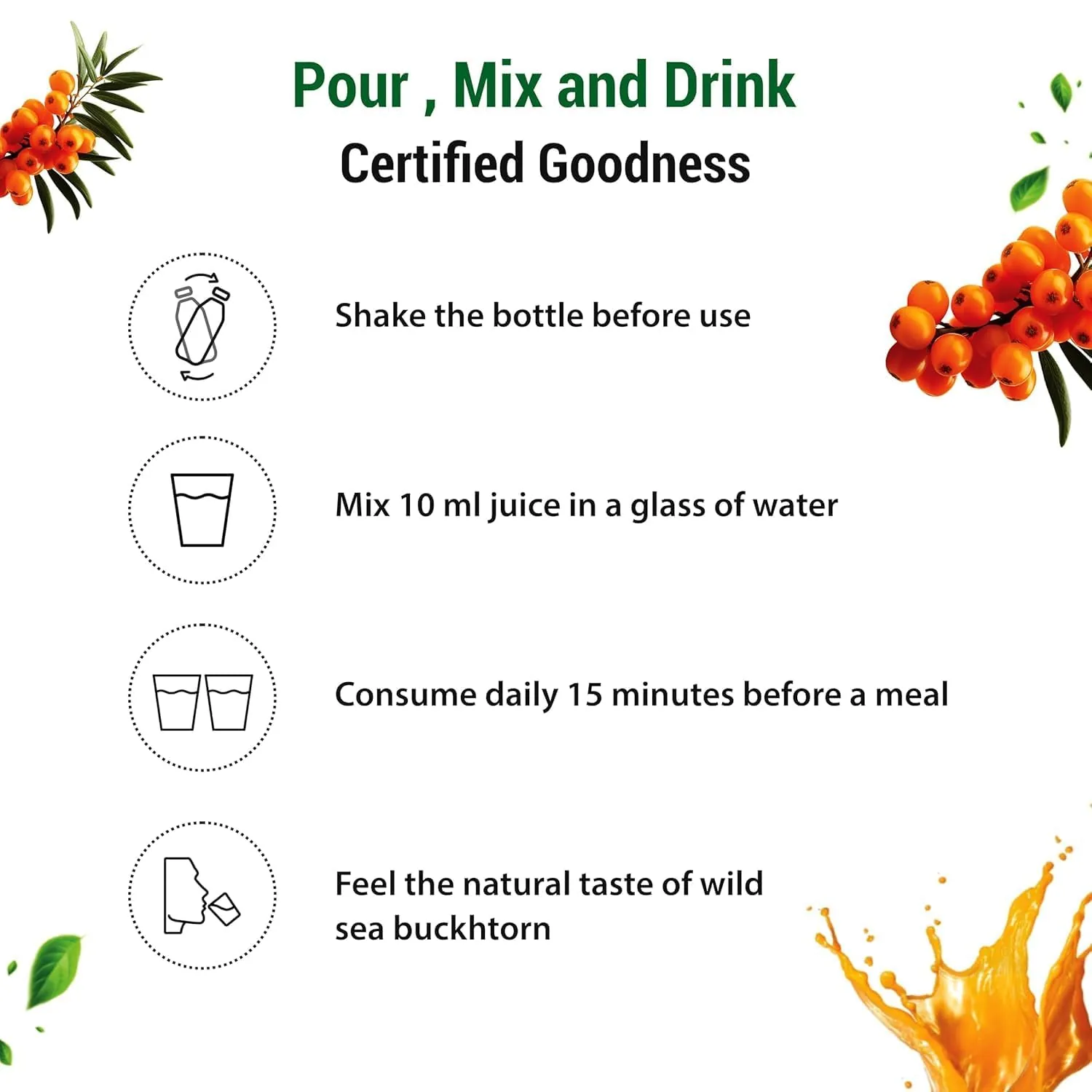 Biosash Sea Buckthorn Pulp Juice | Nutrient-Rich Himalayan Berry Extract | Natural Immunity and Skin Support-5