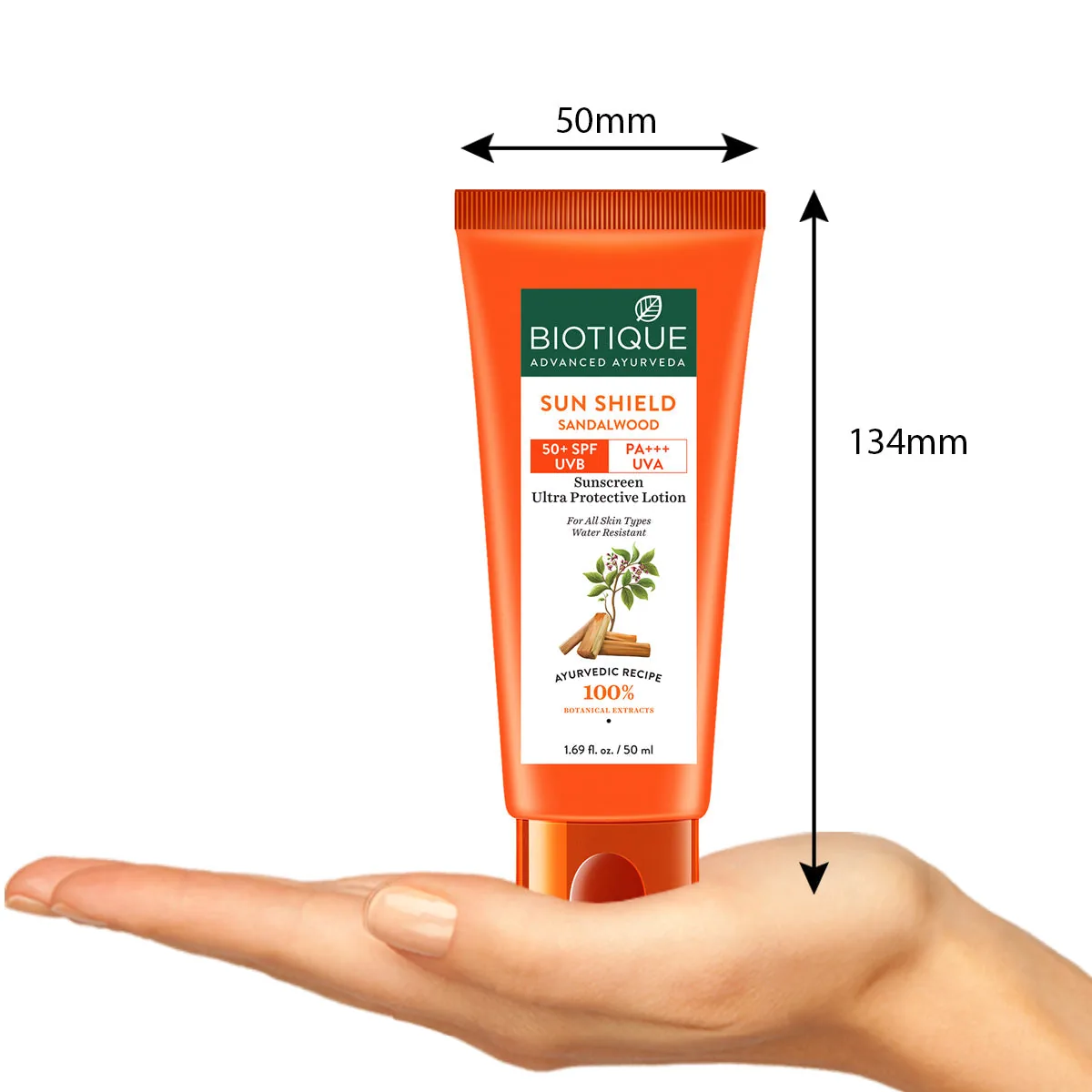 Biotique Sun Shield Sandalwood Ultra Protective Lotion 50+ SPF | Broad Spectrum UVA/UVB Sunscreen | Water Resistant Ayurvedic Formula-6