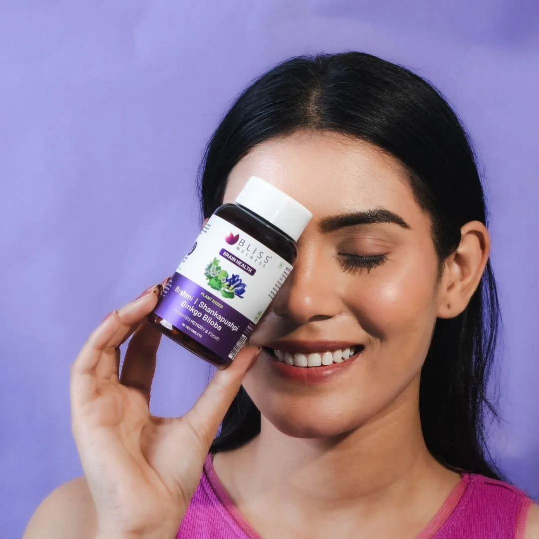 Bliss Welness Brahmi Shankpushpi Ginkgo Biloba Tablets | Natural Brain Booster | Nootropic Supplement for Memory and Focus-2