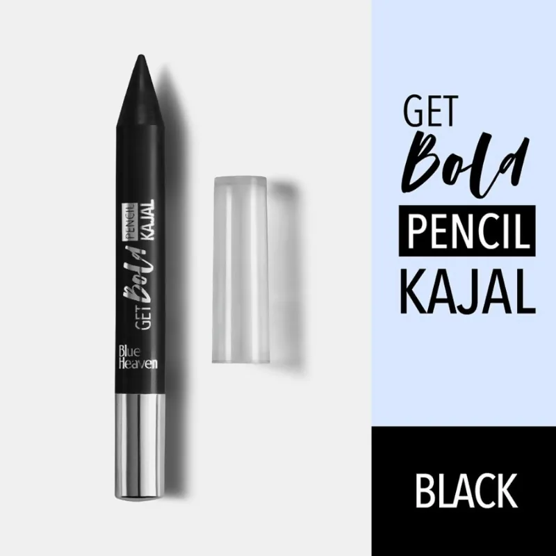 Blue Heaven Get Bold Pencil Kajal | Nourishing Eye Makeup Pencil | With Camphor & Castor Oil-2