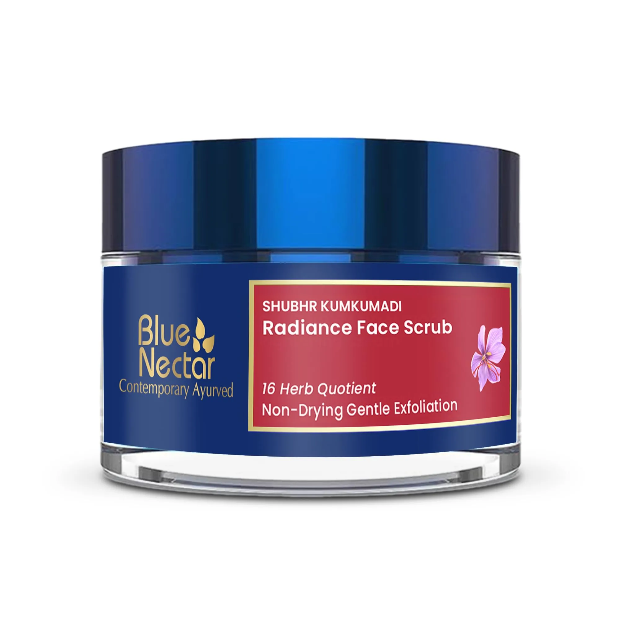 Blue Nectar De-tan Face Scrub for Glowing Skin with Kumkumadi Tailam & AHA | Exfoliating & Brightening-1
