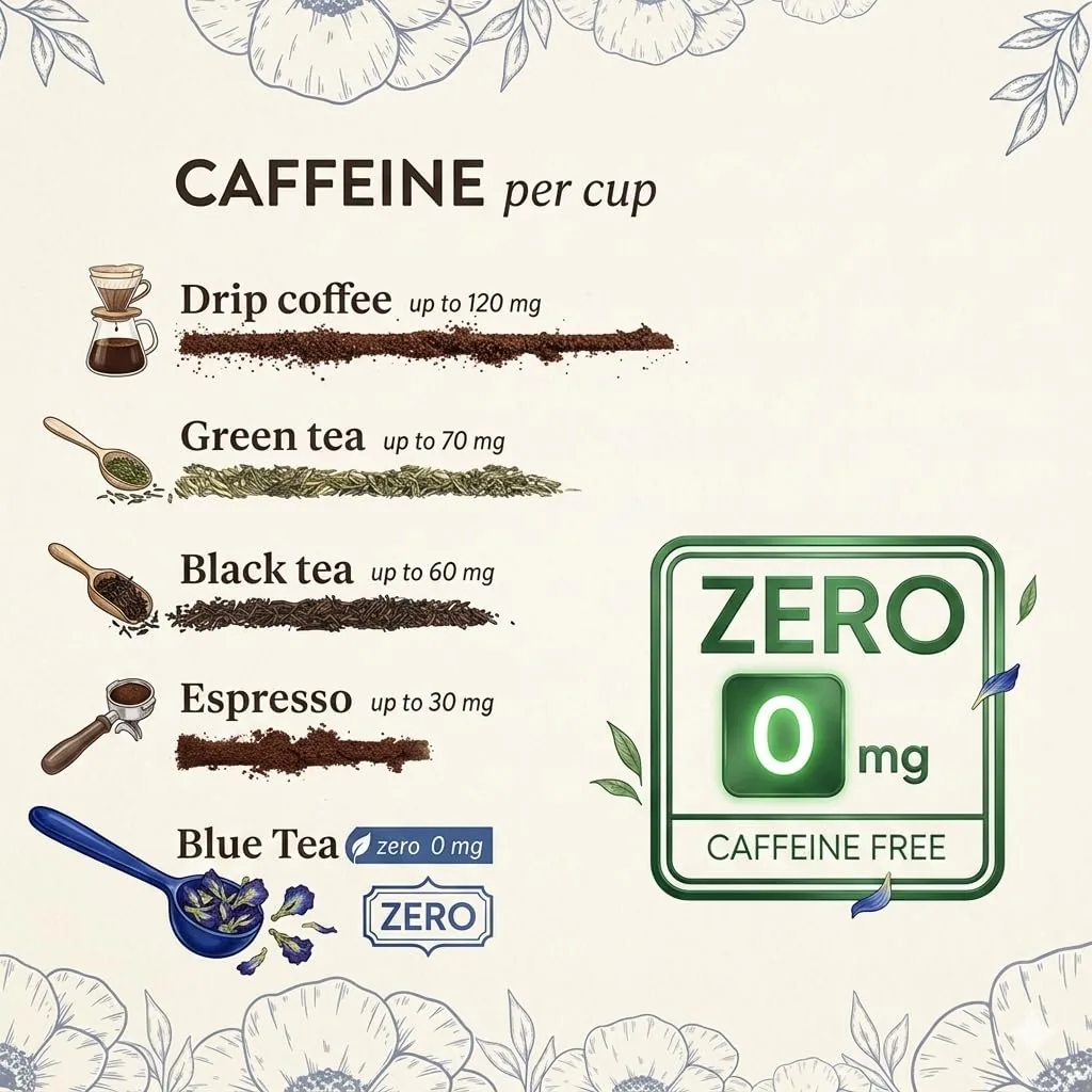 Blue Tea Butterfly Pea Herbal Tea Bags | Caffeine-Free Detox Tea | Antioxidant-Rich Flower Infusion-3
