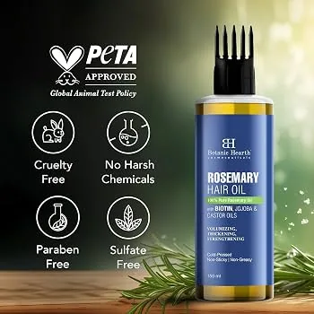 Botanic Hearth 100% Pure Rosemary Oil | Hair Growth & Fall Control-2