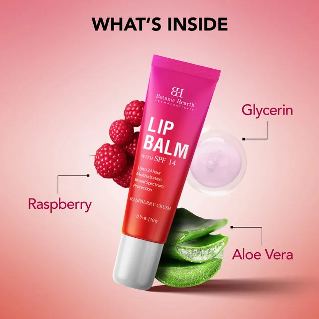 Botanic Hearth Raspberry SPF 14 Lip Balm | Sun Protection Lip Care | Soothing Shine-3