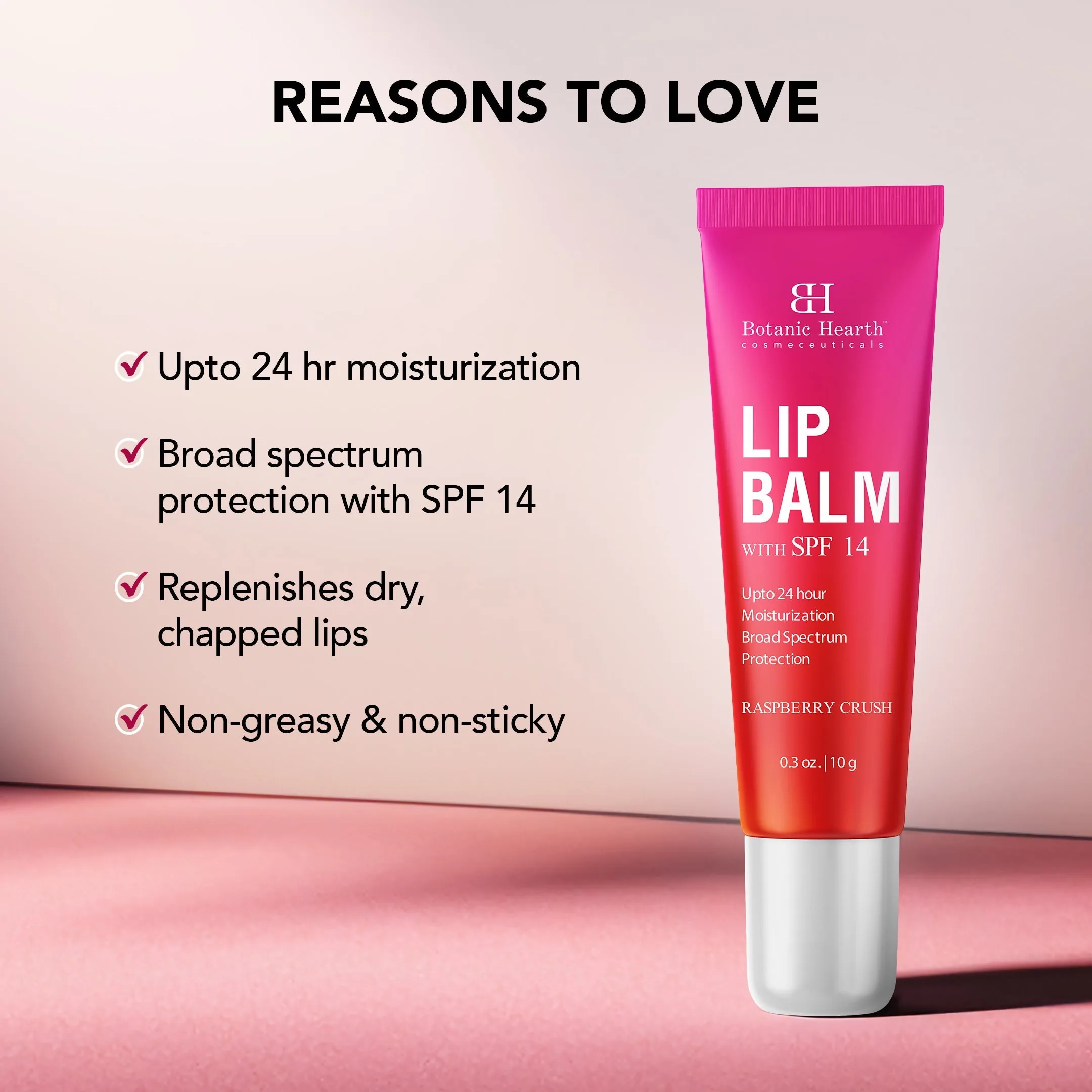 Botanic Hearth Raspberry SPF 14 Lip Balm | Sun Protection Lip Care | Soothing Shine-7