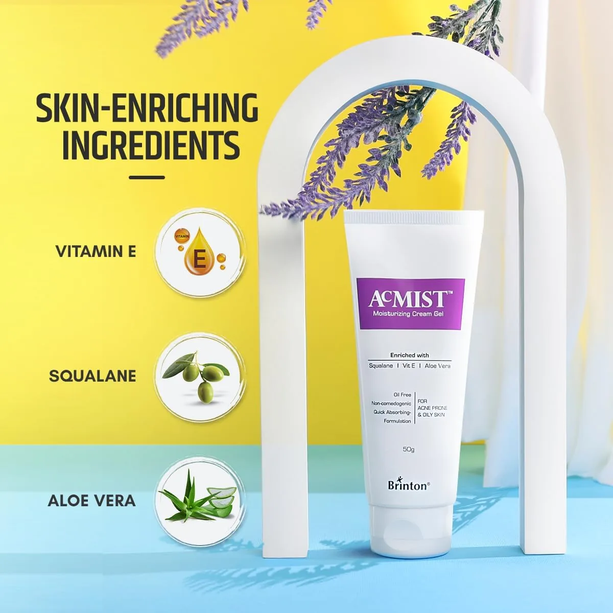Brinton AcMist Moisturizing Cream Gel | Non-Greasy Hydration | With Vitamin E & Aloe Vera-3