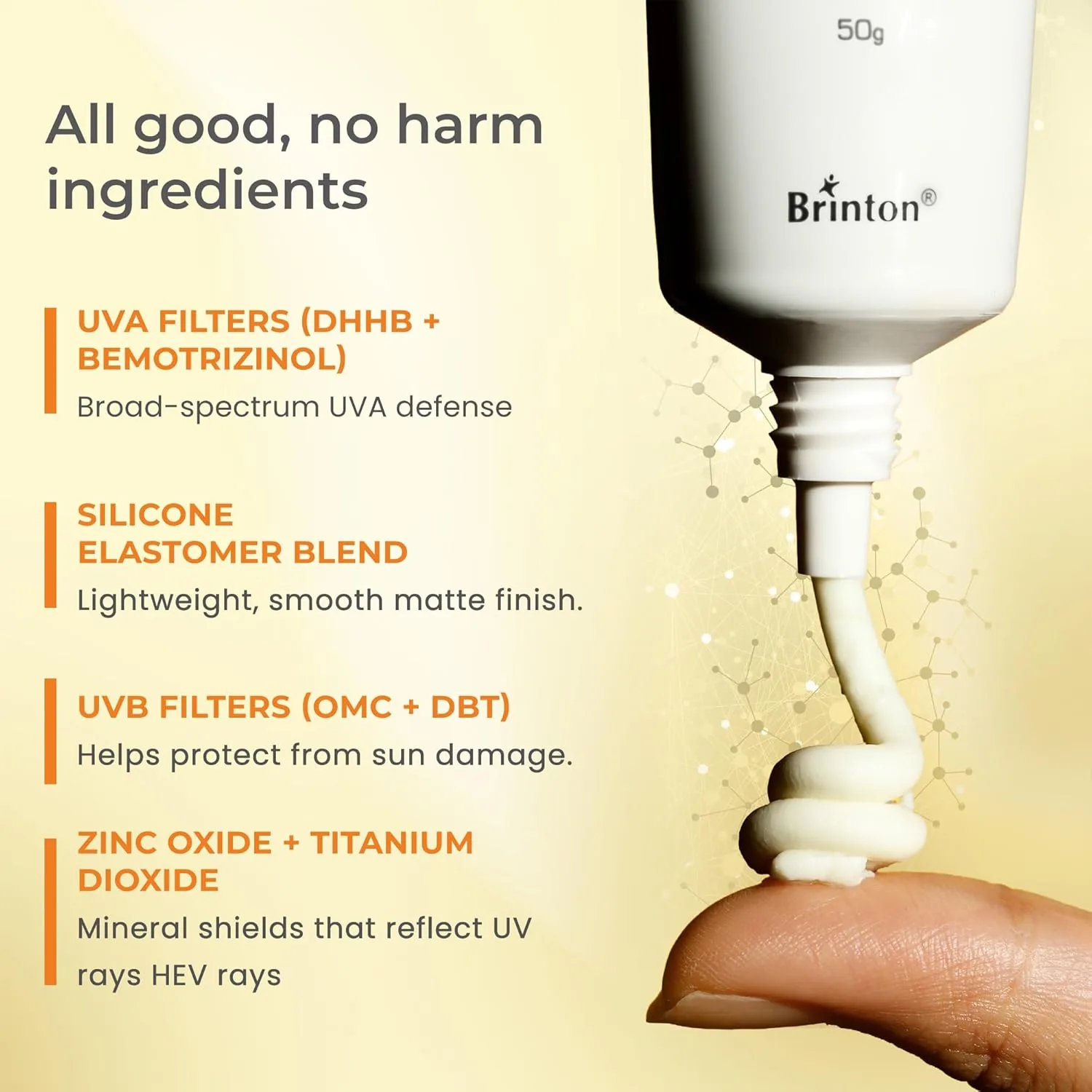 Brinton UV Doux Silicone Sunscreen Gel | SPF 50 PA+++ Matte Finish Sun Protection | Water-Resistant Oil-Free Formula-4