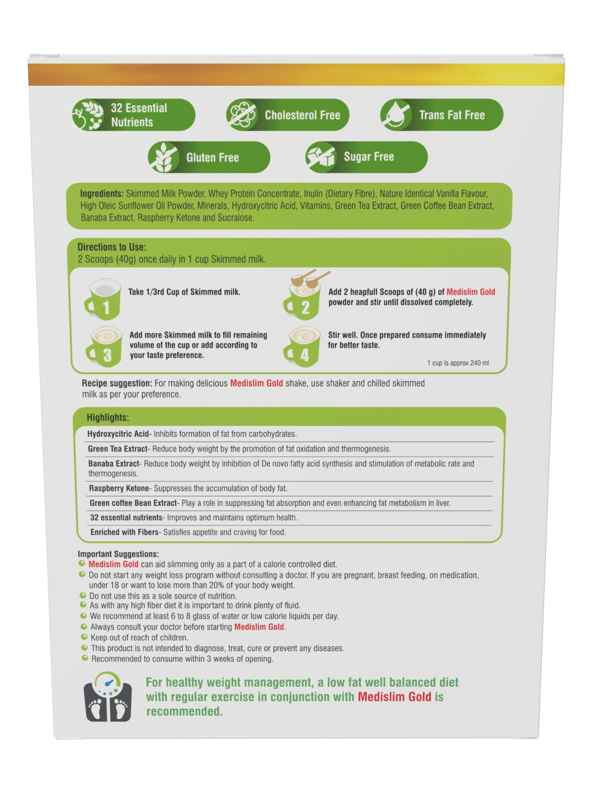 British Biologicals Medislim Powder | Meal Replacement Shake | Vanilla Flavour-6