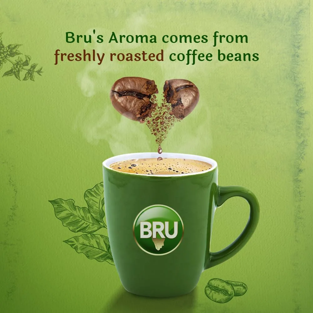 BRU Instant Coffee | Classic Coffee-Chicory Blend | Authentic South Indian Taste-2