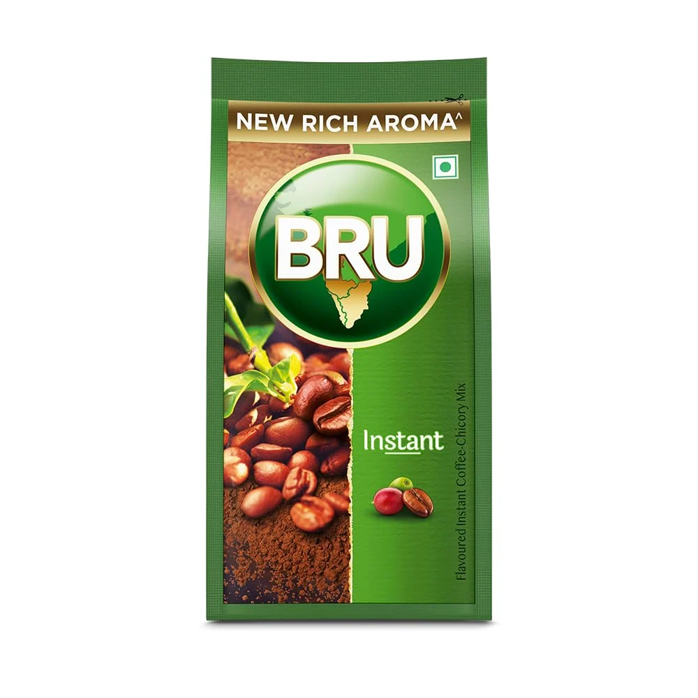 BRU Instant Coffee | Classic Coffee-Chicory Blend | Authentic South Indian Taste
