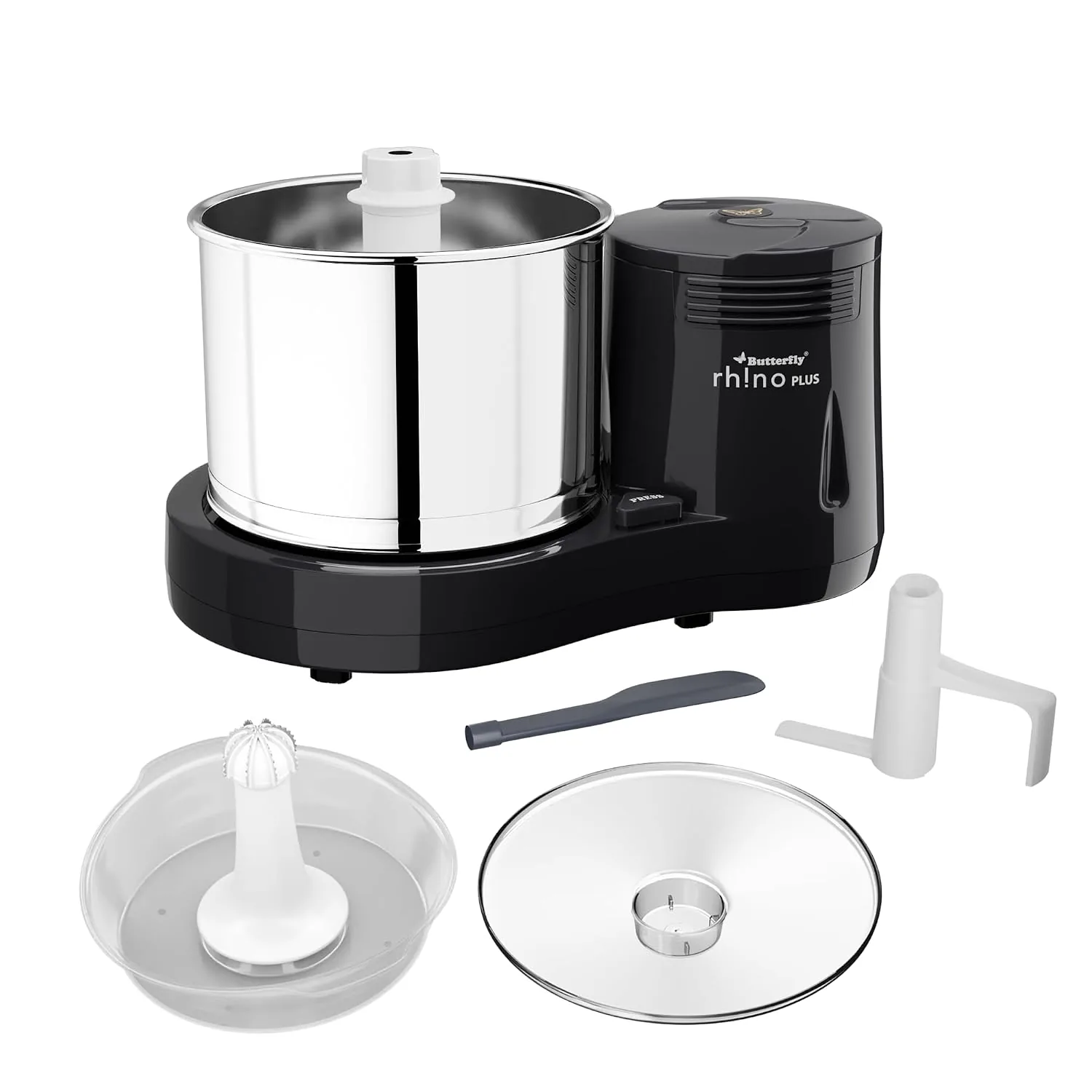Butterfly Rhino Plus Table Top Wet Grinder 2 Litre Grey 150W 230V AC 50Hz Plastic-2