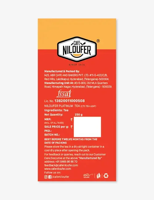 Cafe Niloufer Platinum Tea Powder | Black CTC Leaf Tea | Smooth Hyderabadi Chai Blend-2