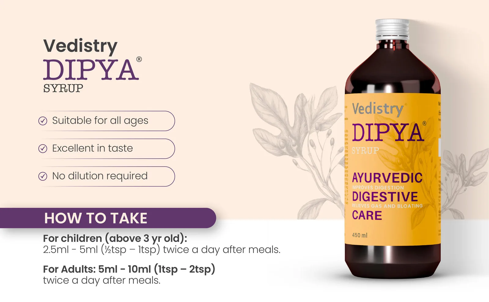 Charak Dipya Ayurvedic Digestive Care Syrup | Herbal Tonic | Relief from Bloating, Acidity, and Indigestion-3
