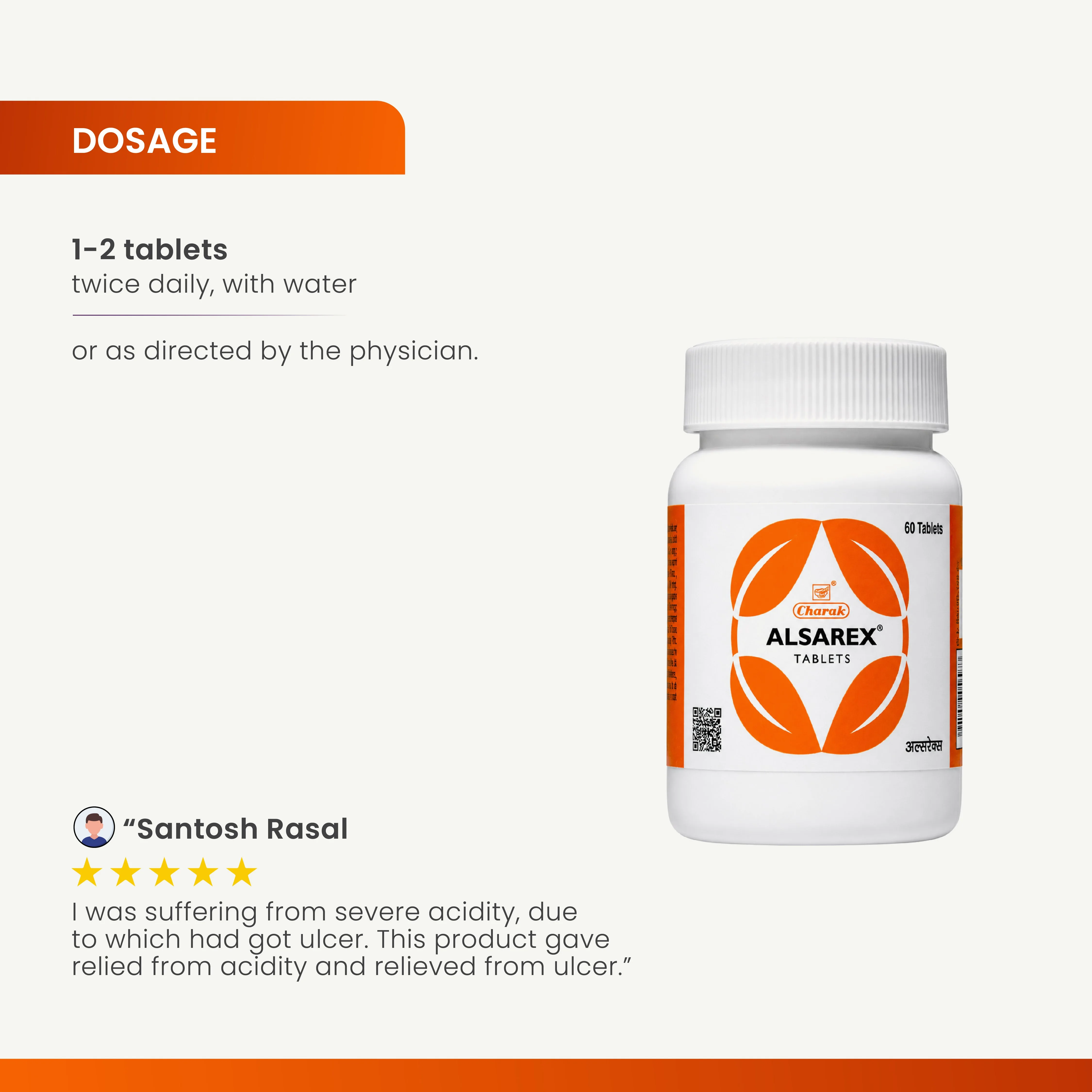 Charak Pharma Alsarex Tablets | Ayurvedic Antacid and Digestive Support | Natural Relief from Acidity and Heartburn-2