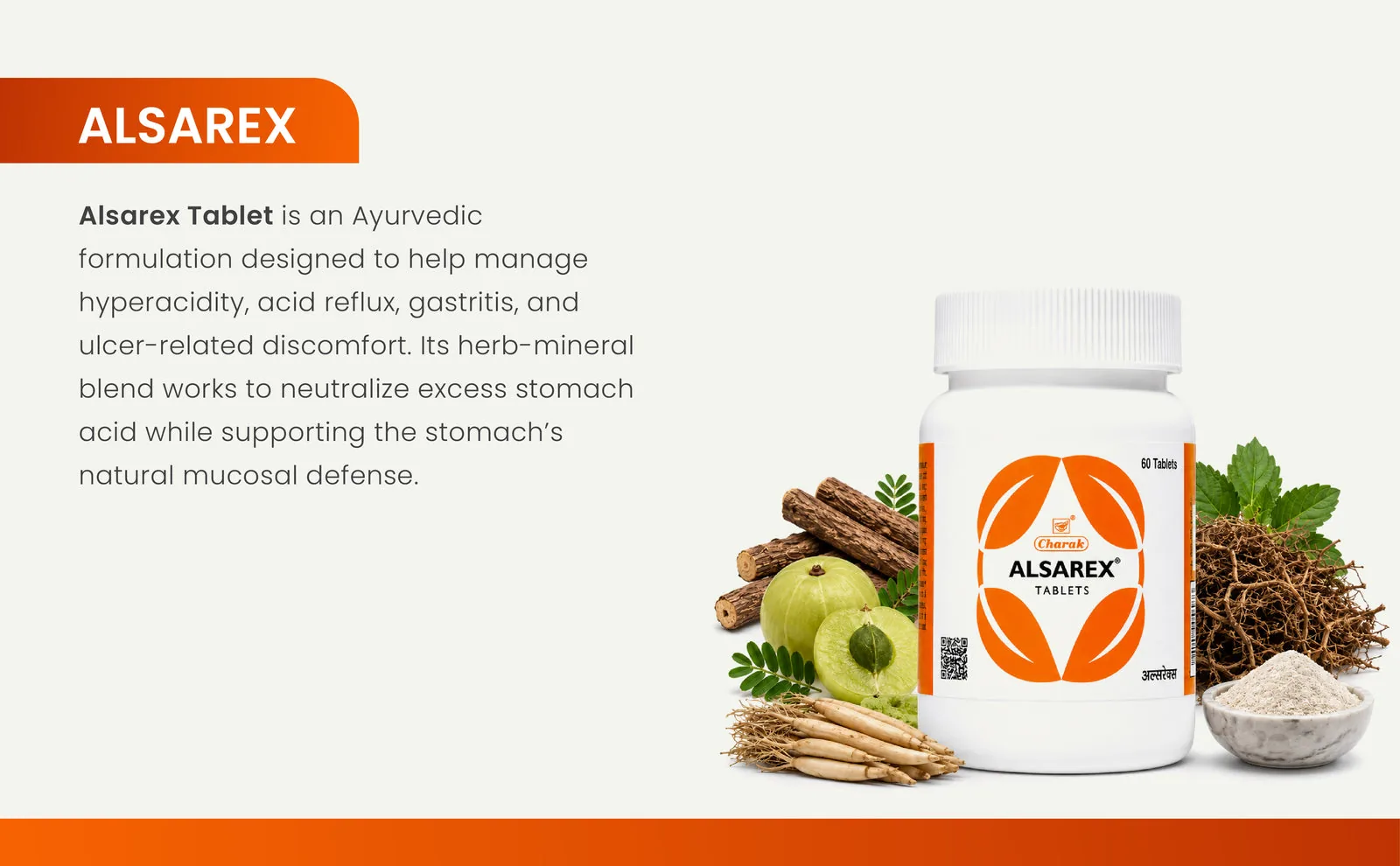 Charak Pharma Alsarex Tablets | Ayurvedic Antacid and Digestive Support | Natural Relief from Acidity and Heartburn-3