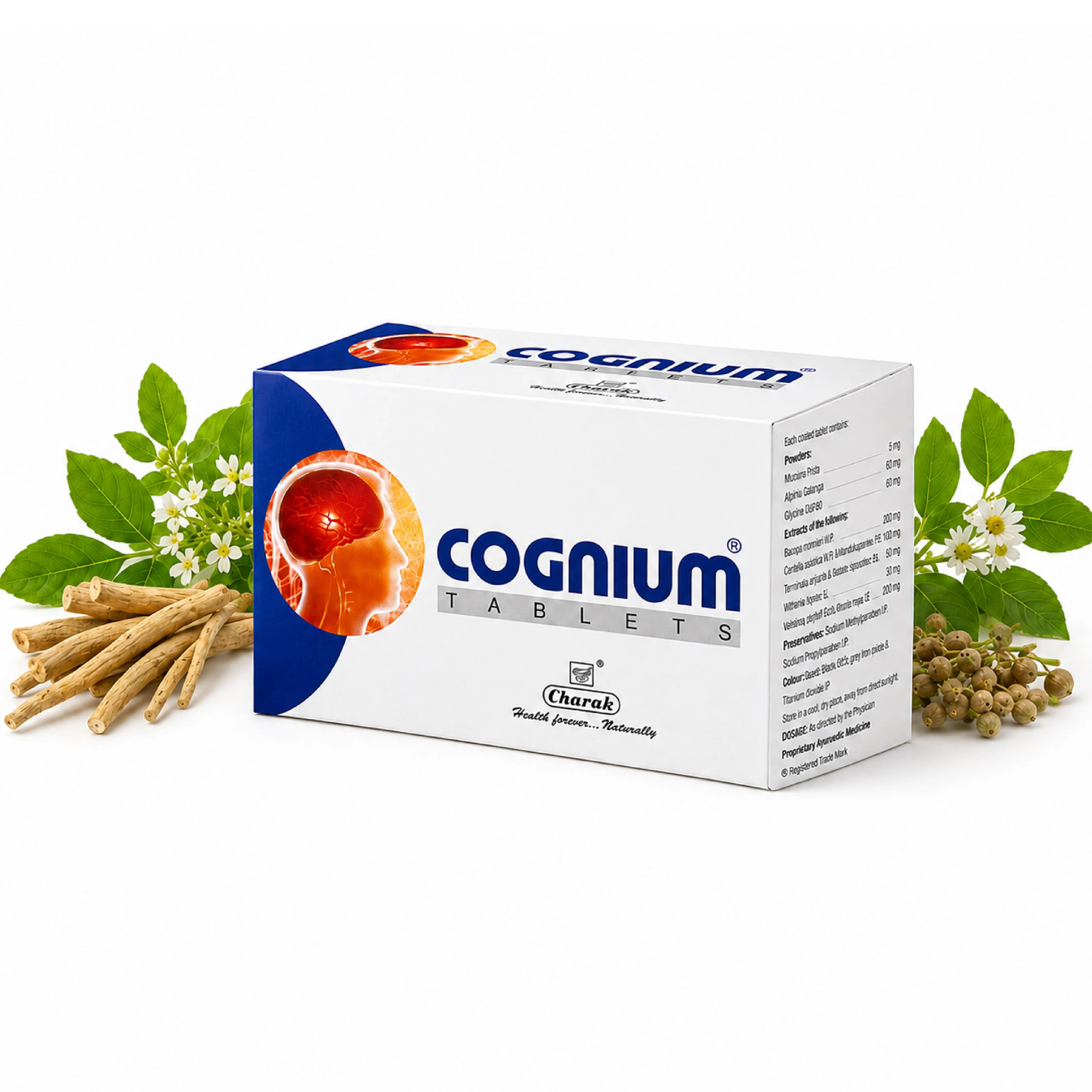 Charak Pharma Cognium Tablets | Ayurvedic Brain Booster | Memory and Focus Support-2