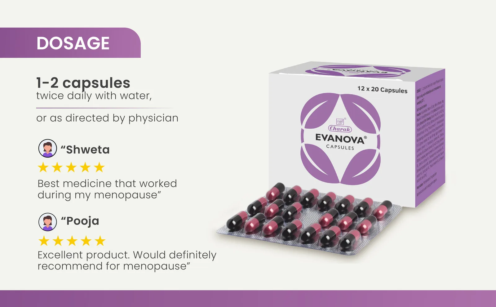 Charak Evanova Capsules | Ayurvedic Menopause Support | Non-Hormonal Formula-6