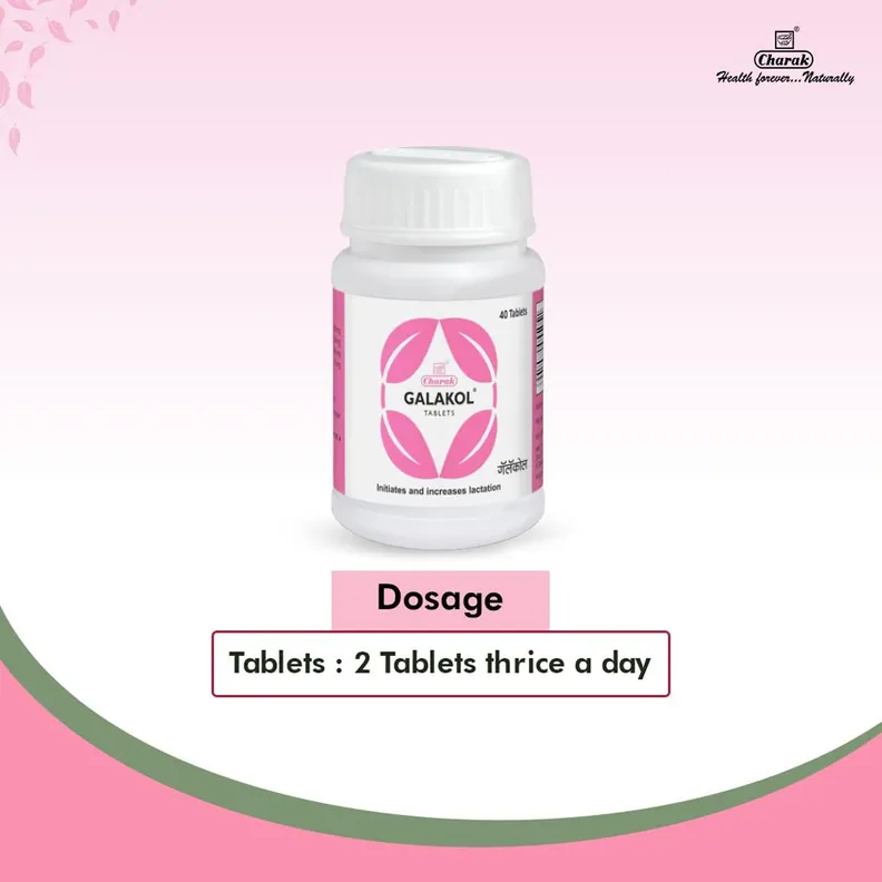 Charak Pharma Galakol Tablets | Natural Lactation Support | Ayurvedic Postnatal Supplement-3