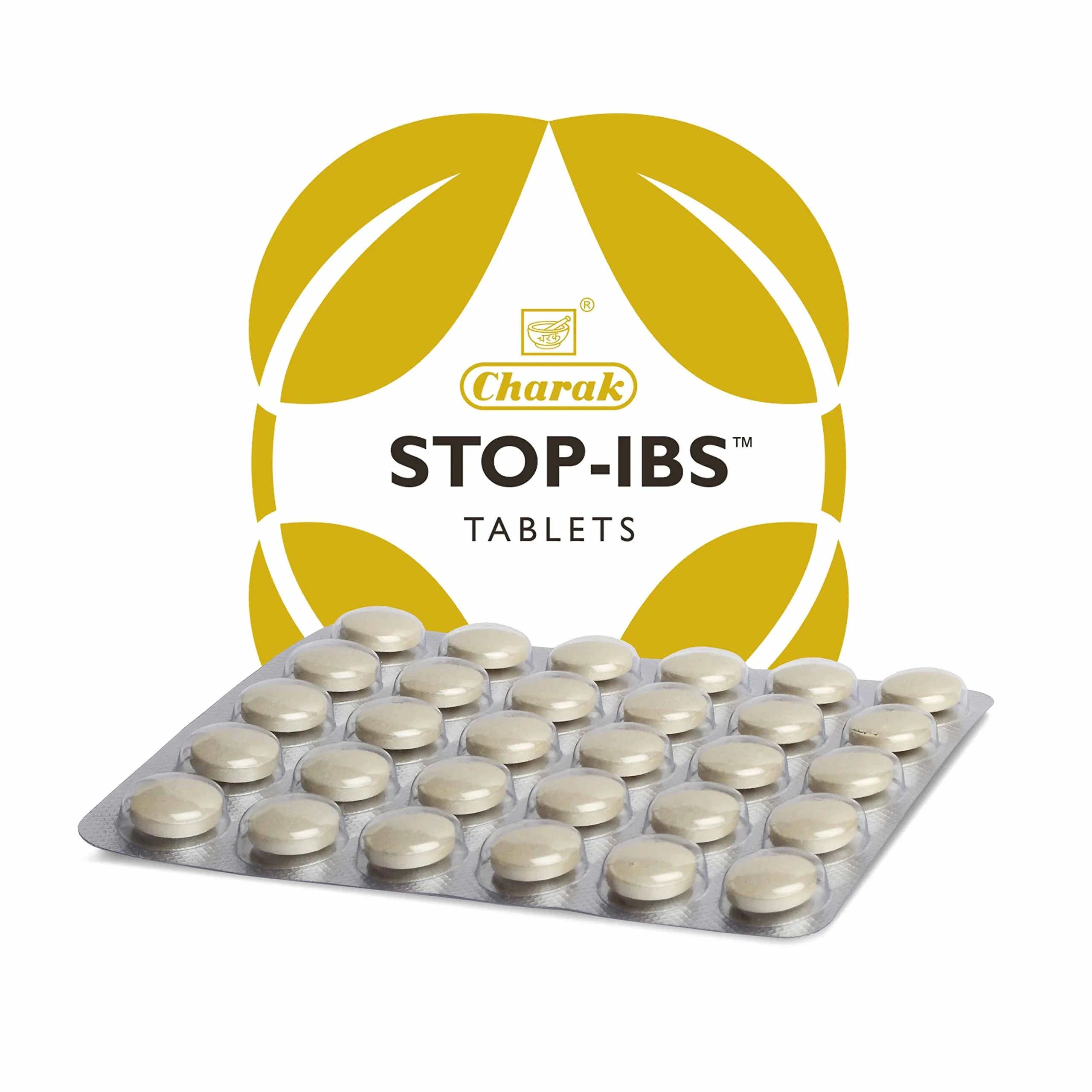 Charak Pharma Stop-IBS Tablets | Ayurvedic Gut Health Support | Relieves Bloating and Spasms-1