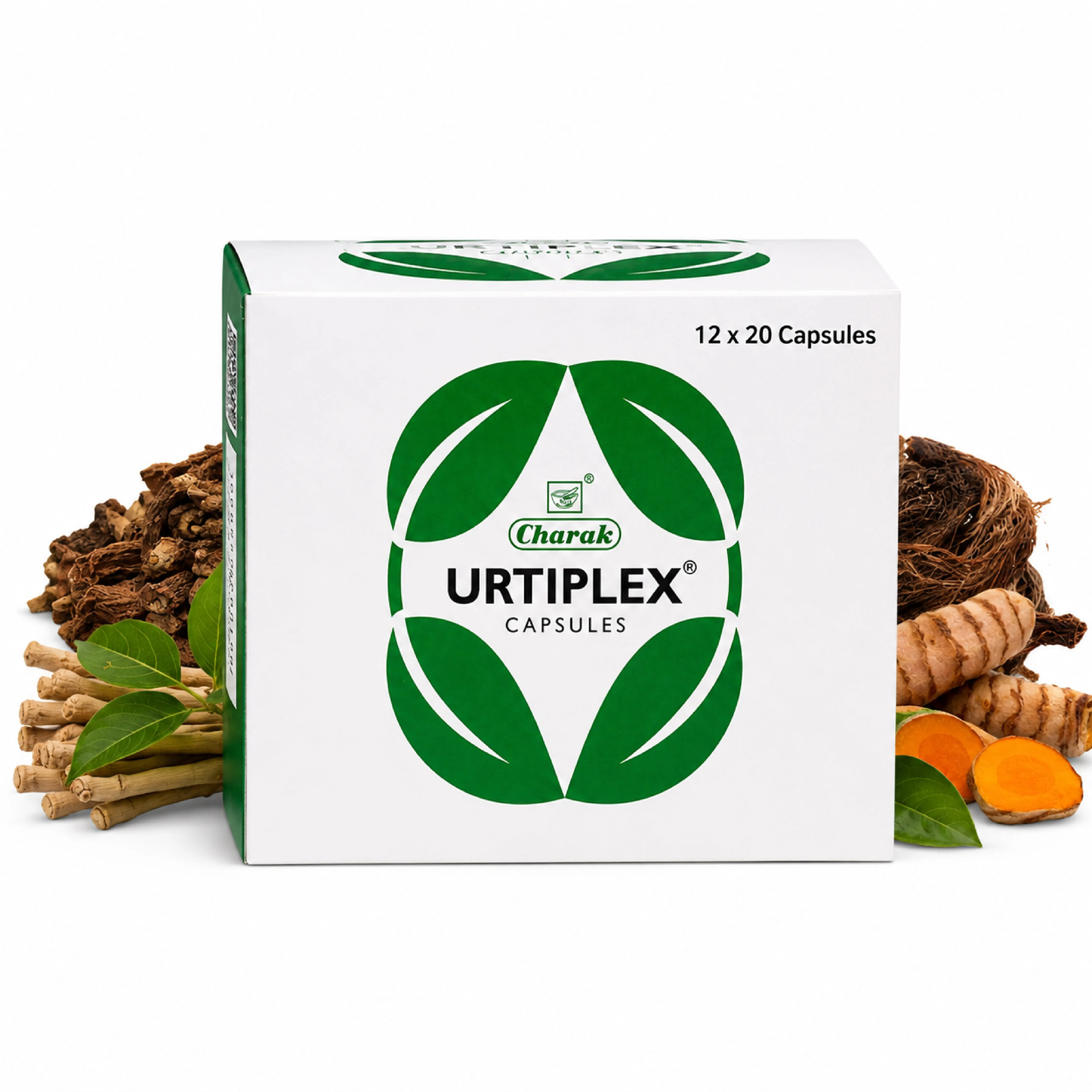 Charak Pharma Urtiplex Capsules | Ayurvedic Skin Allergy Relief | Natural Anti-Pruritic Formula-1