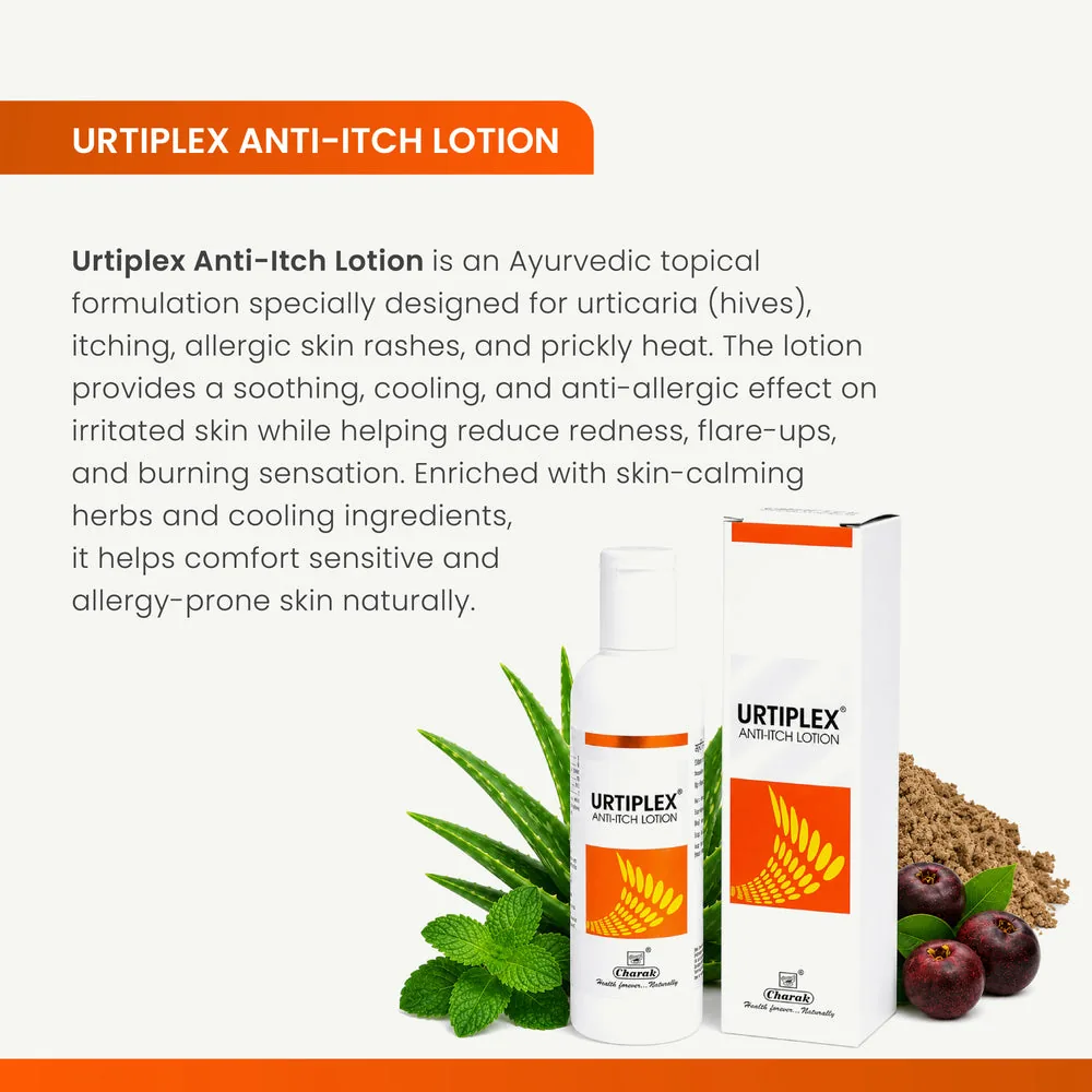 Charak Urtiplex Anti Itch Lotion | Ayurvedic Soothing Ointment | Relief from Skin Itching and Rashes-2