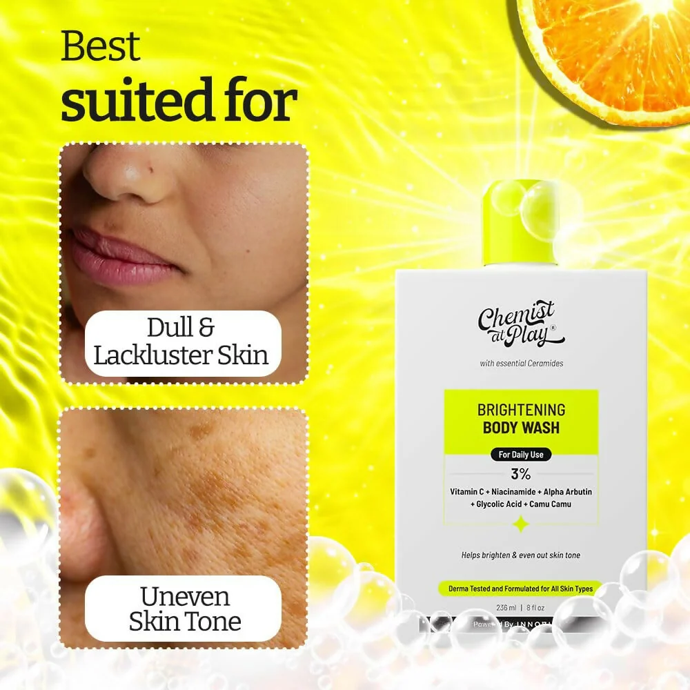 Chemist At Play Brightening Body Wash | Vitamin C & Camu Camu Shower Gel | Skin Tone Evening & Dark Spot Reduction-6