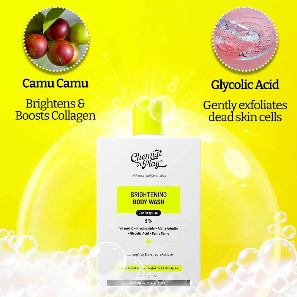 Chemist At Play Brightening Body Wash | Vitamin C & Camu Camu Shower Gel | Skin Tone Evening & Dark Spot Reduction-7