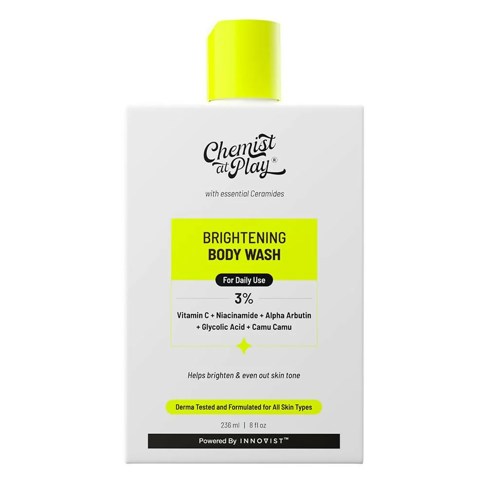 Chemist At Play Brightening Body Wash | Vitamin C & Camu Camu Shower Gel | Skin Tone Evening & Dark Spot Reduction