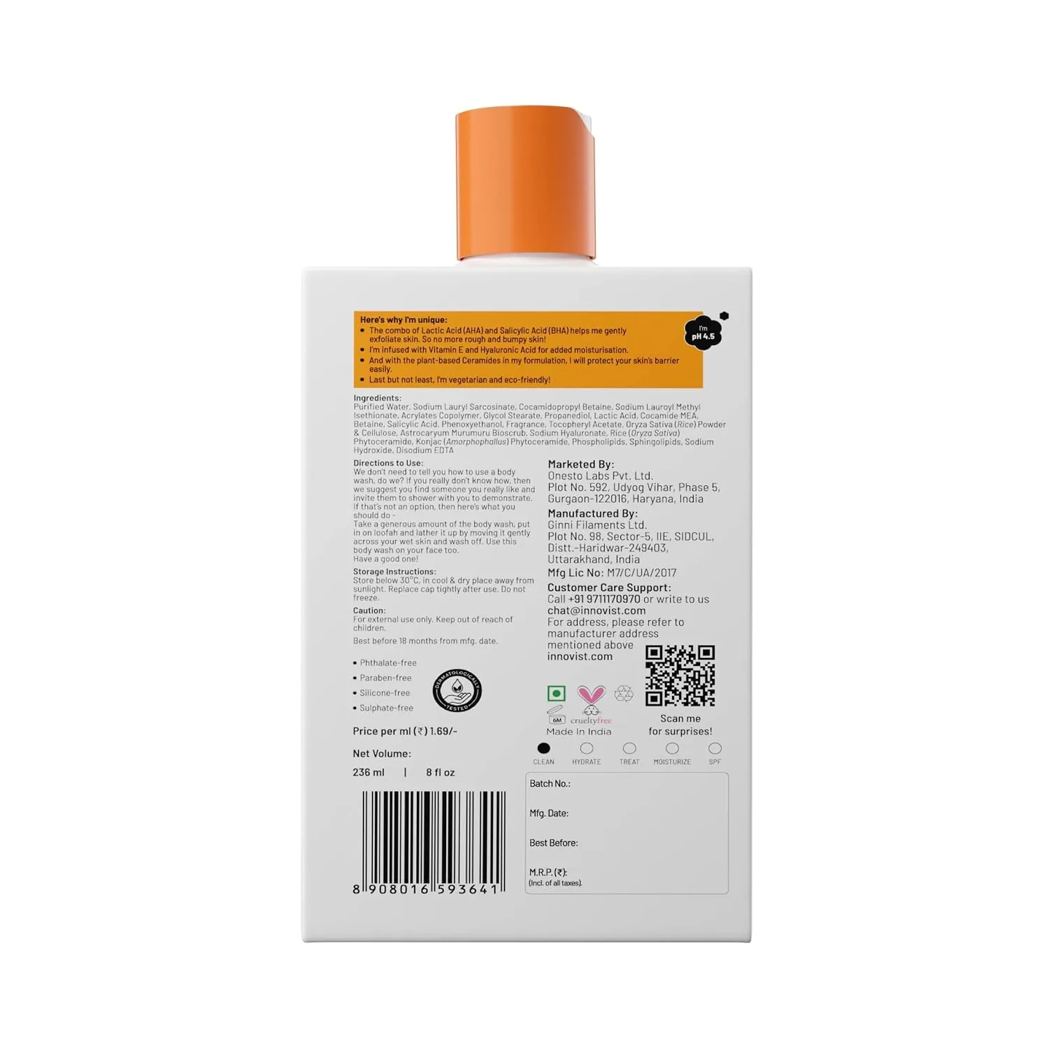 Chemist At Play Exfoliating Body Wash + Exfoliating Body Scrub For Tan Removal Combo | Dual-Action Body Care | Smooth & Even Skin Tone-2