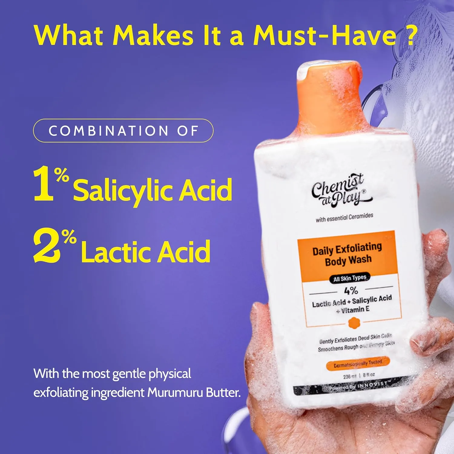 Chemist At Play Exfoliating Body Wash + Exfoliating Body Scrub For Tan Removal Combo | Dual-Action Body Care | Smooth & Even Skin Tone-7