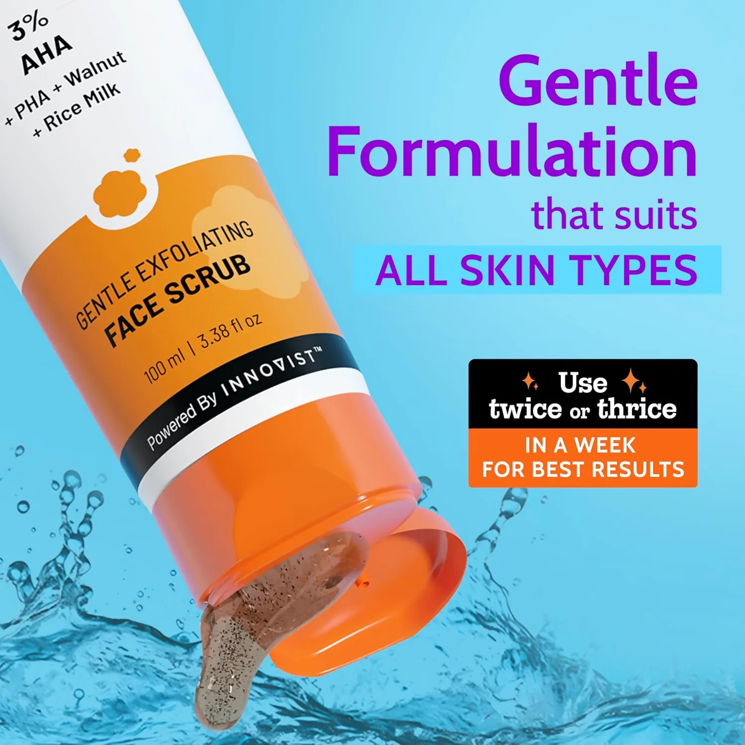 Chemist At Play Gentle Exfoliating Face Scrub With Mandelic Acid & Walnuts | Dual-Action Exfoliator | Smooth & Radiant Skin-1