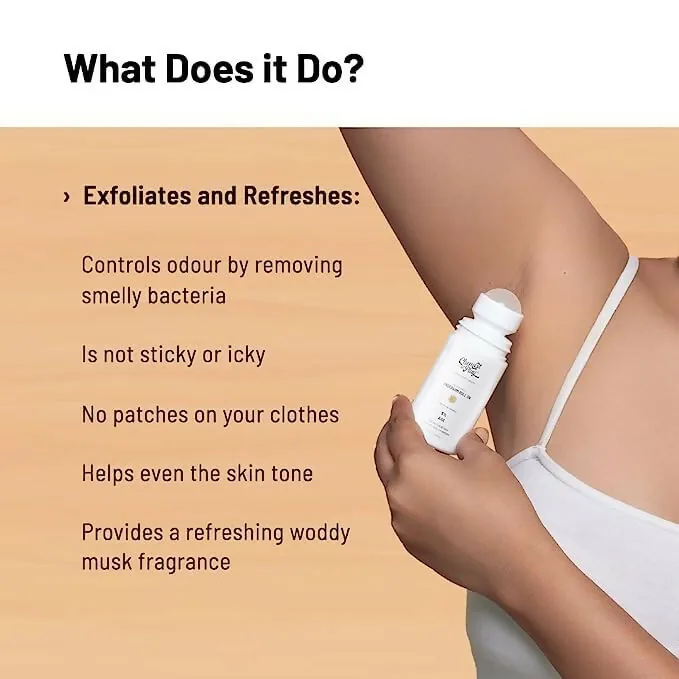 Chemist at Play UnderArm Roll On Woody Musk | Exfoliating Deodorant | Odour Protection & Skin Brightening-7