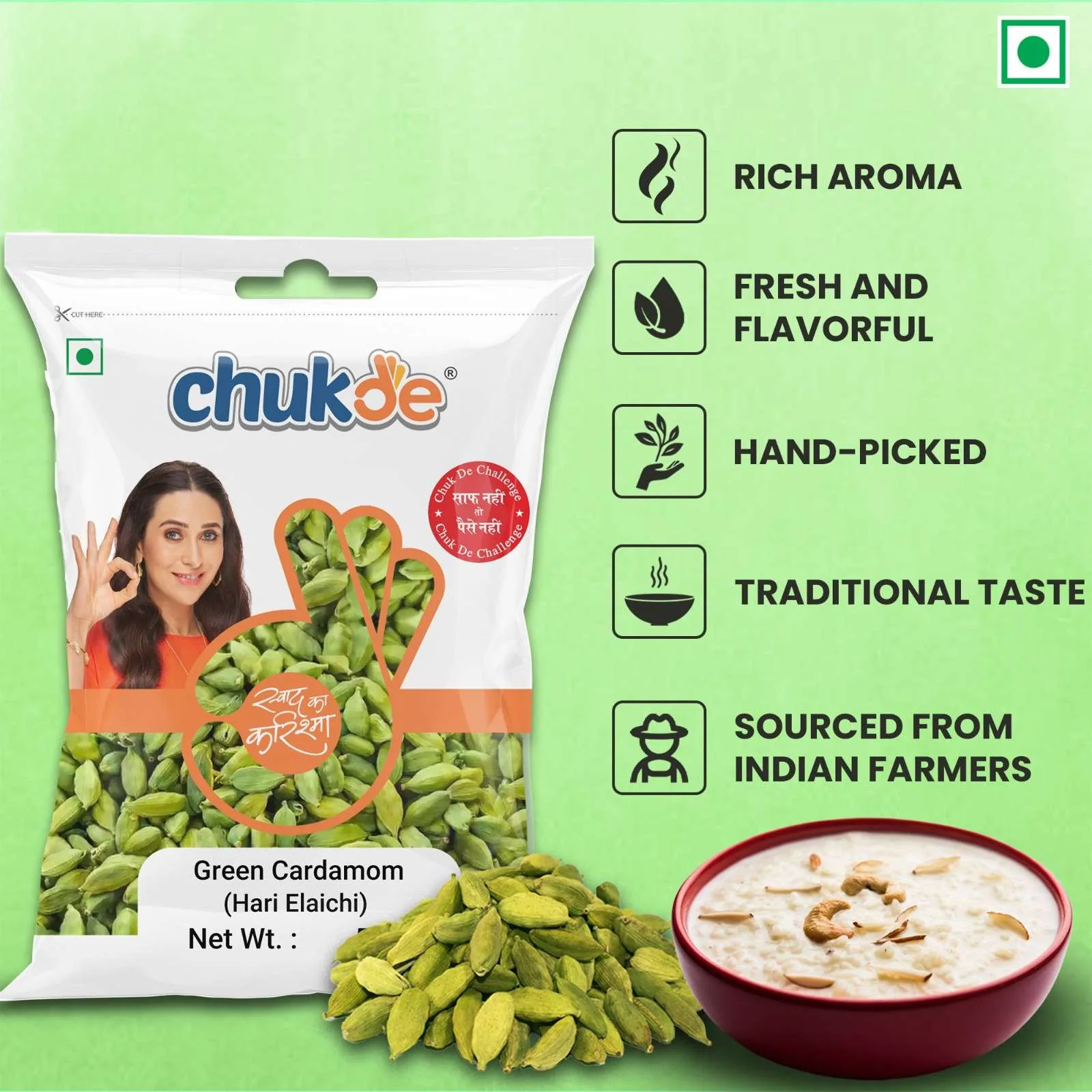 Chukde Green Elaichi Whole-3