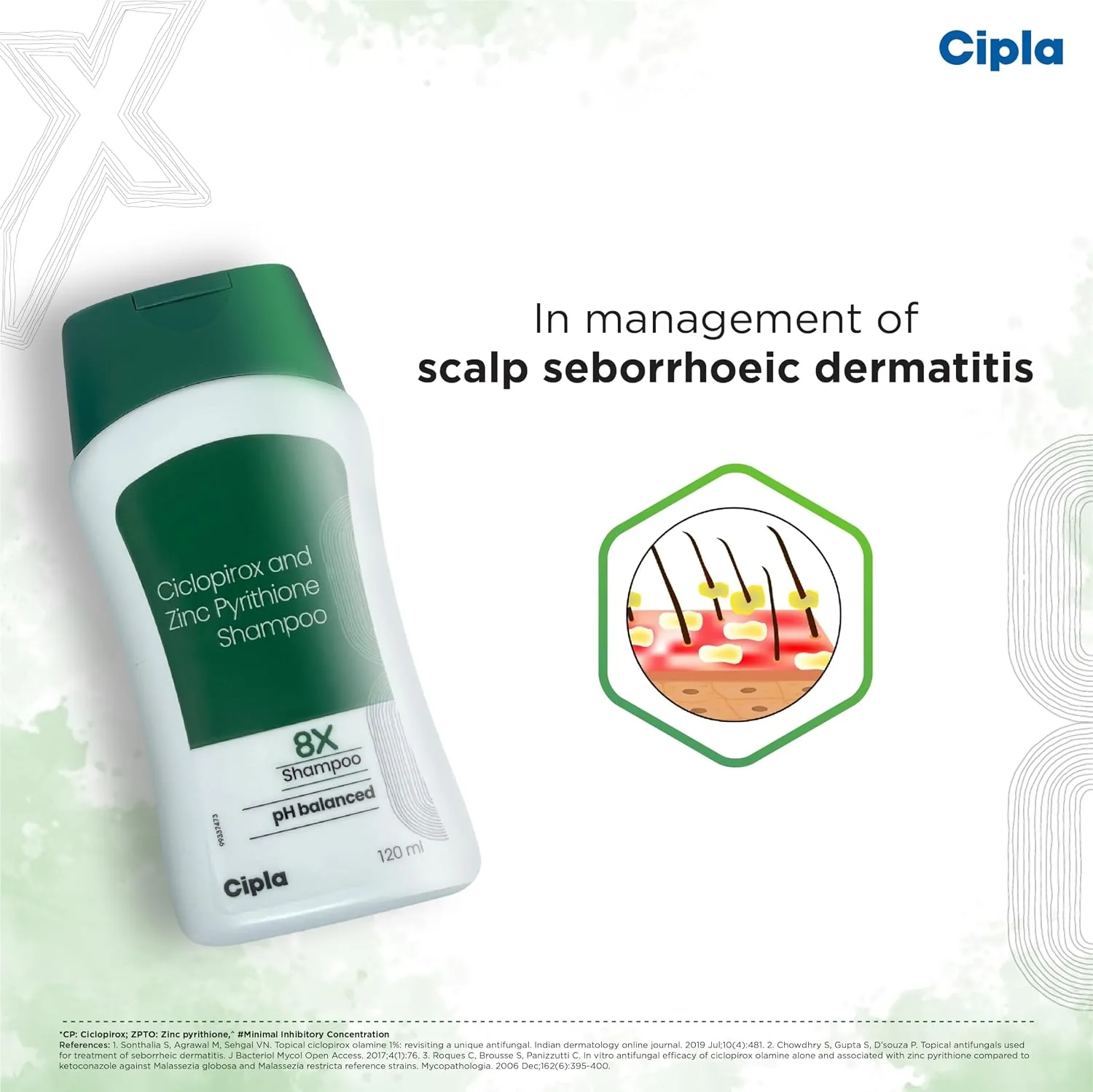 Cipla 8X Shampoo with pH Balanced | Anti-Dandruff Scalp Care | Dual Active Formula with Aloe Vera-3