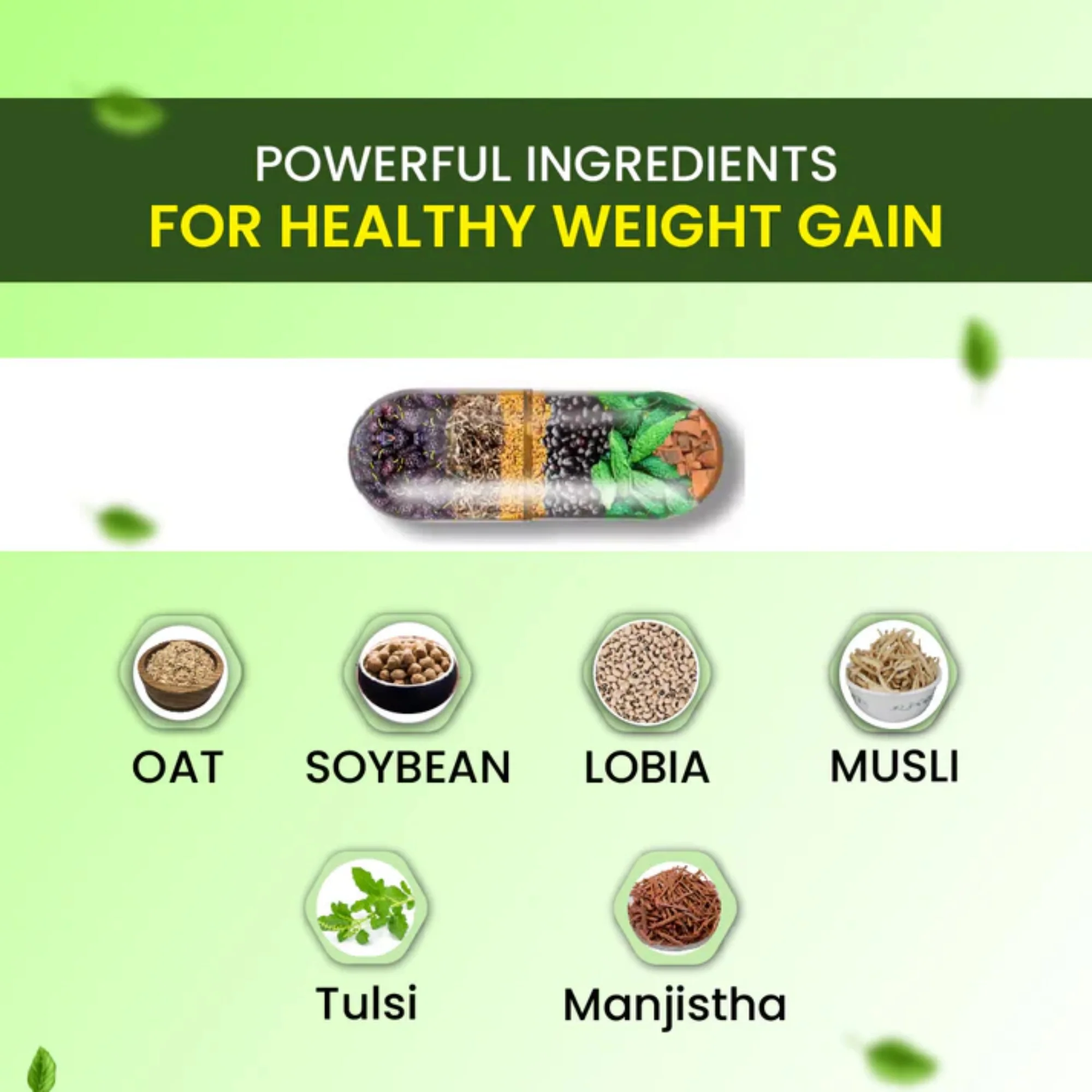 Cipzer Weight Gainer Capsules | Ayurvedic Herbal Formula | Muscle Mass and Strength Support-3