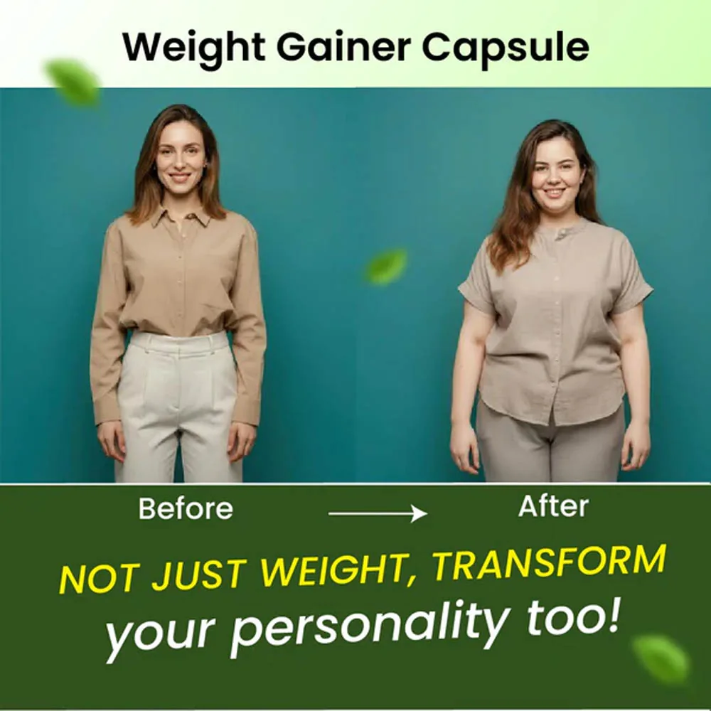 Cipzer Weight Gainer Capsules | Ayurvedic Herbal Formula | Muscle Mass and Strength Support-4