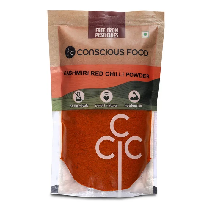 Conscious Food Red Chilli Powder - Kashmiri Conscious Food Red Chilli Powder - Kashmiri--100 gm