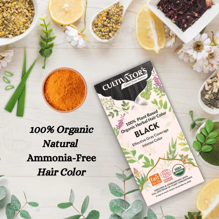 Cultivator's Organic Herbal Hair Color - Black | Natural Botanical Hair Dye | Ammonia and Paraben Free-5