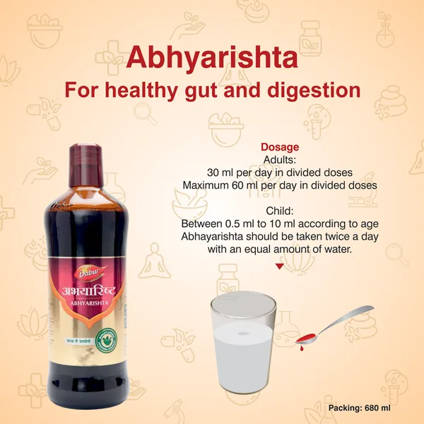 Dabur Abhayarishta | Ayurvedic Digestive Tonic | Relief from Constipation & Bloating-2