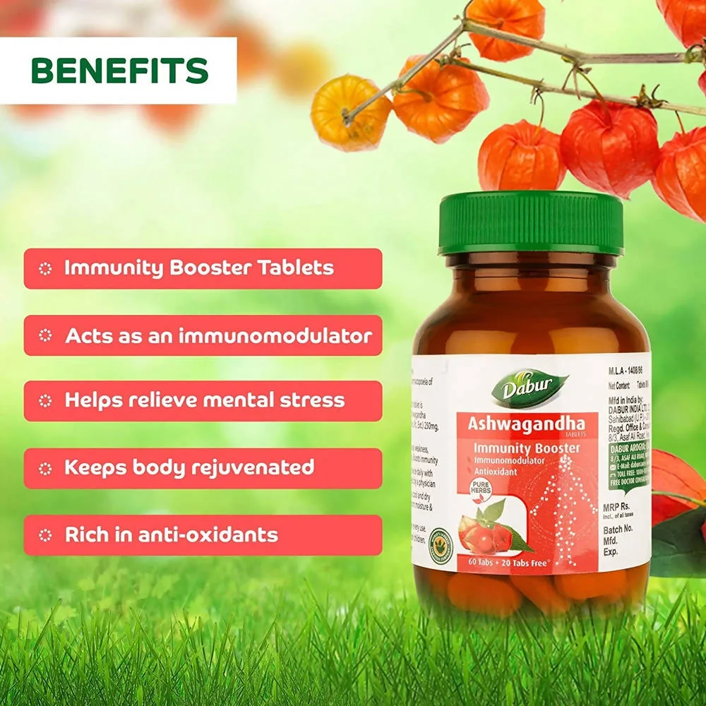 Dabur Ashwagandha Tablets | Ayurvedic Immunity Booster | Stress & Fatigue Relief-6