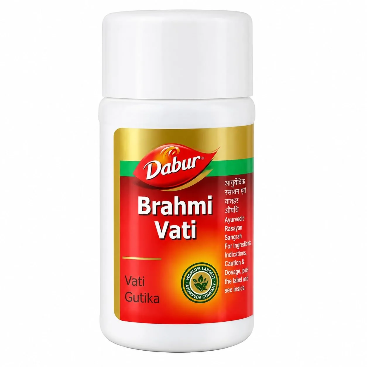 Dabur Brahmi Vati | Ayurvedic Cognitive Support | Memory and Mental Wellness Tablet