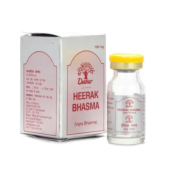 Dabur Heerak Bhasma | Ayurvedic Diamond Calx | Rejuvenating Rasayana for Vitality & Strength