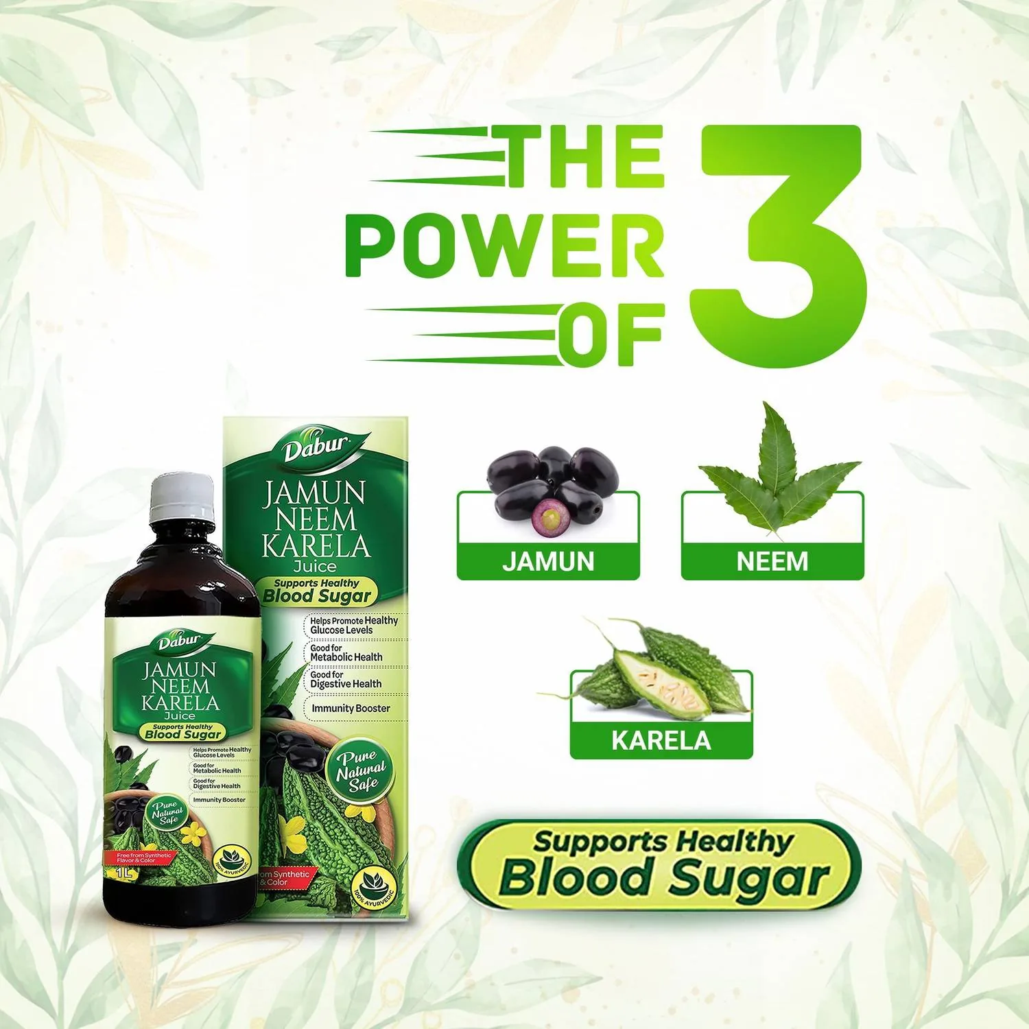 Dabur Jamun Neem Karela Juice | Ayurvedic Health Drink | Blood Sugar & Metabolic Support-4
