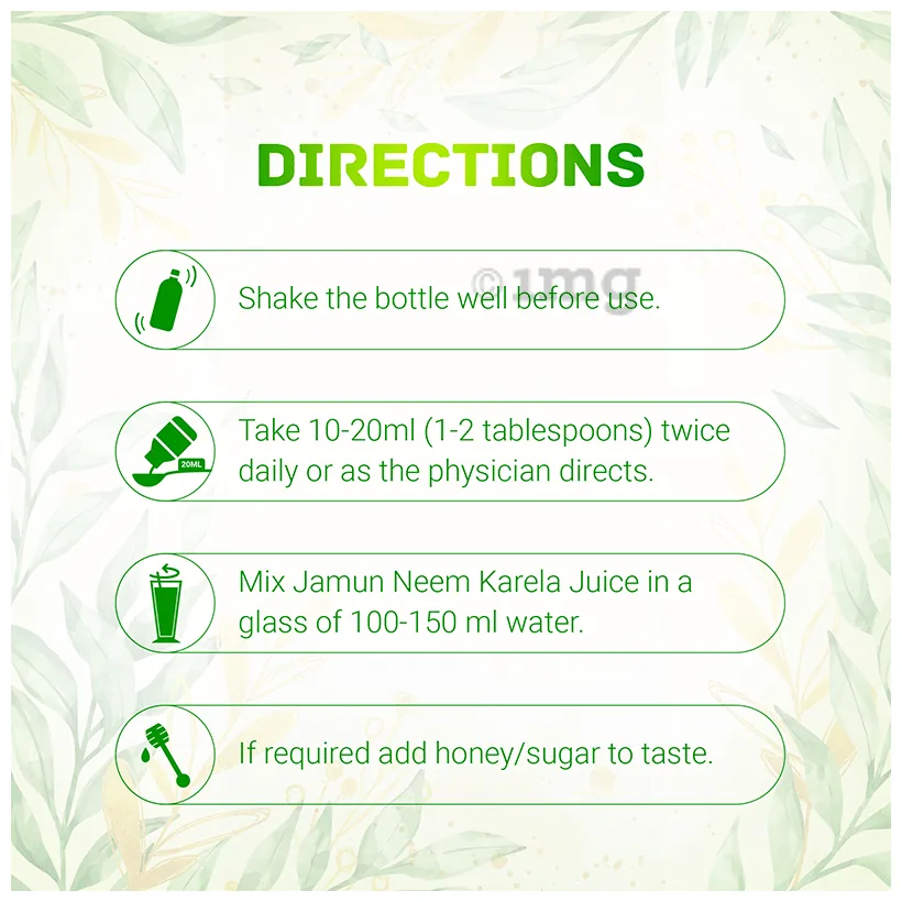 Dabur Jamun Neem Karela Juice | Ayurvedic Health Drink | Blood Sugar & Metabolic Support-7