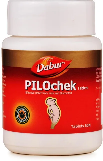 Dabur Pilochek | Ayurvedic Piles Relief Tablet | Natural Hemorrhoid Support-1