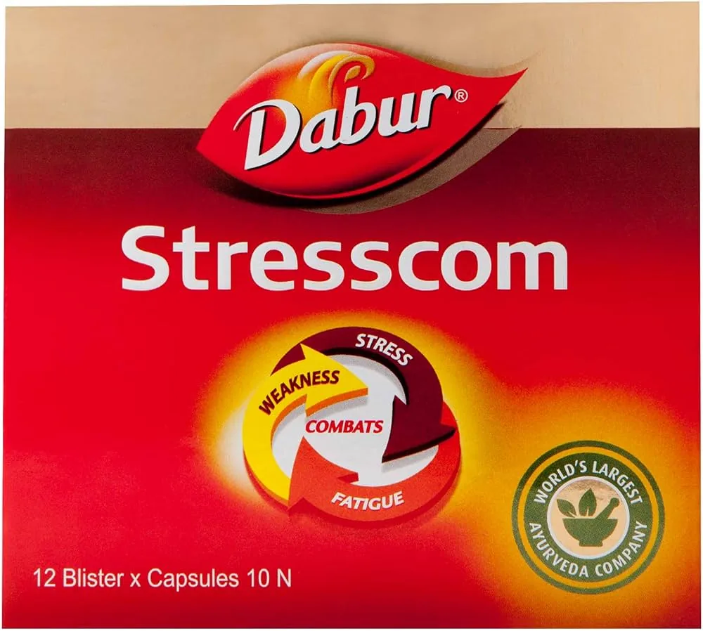 Dabur Stresscom Ashwagandha | Ayurvedic Stress Relief Capsules | Natural Vitality and Immunity Booster-2