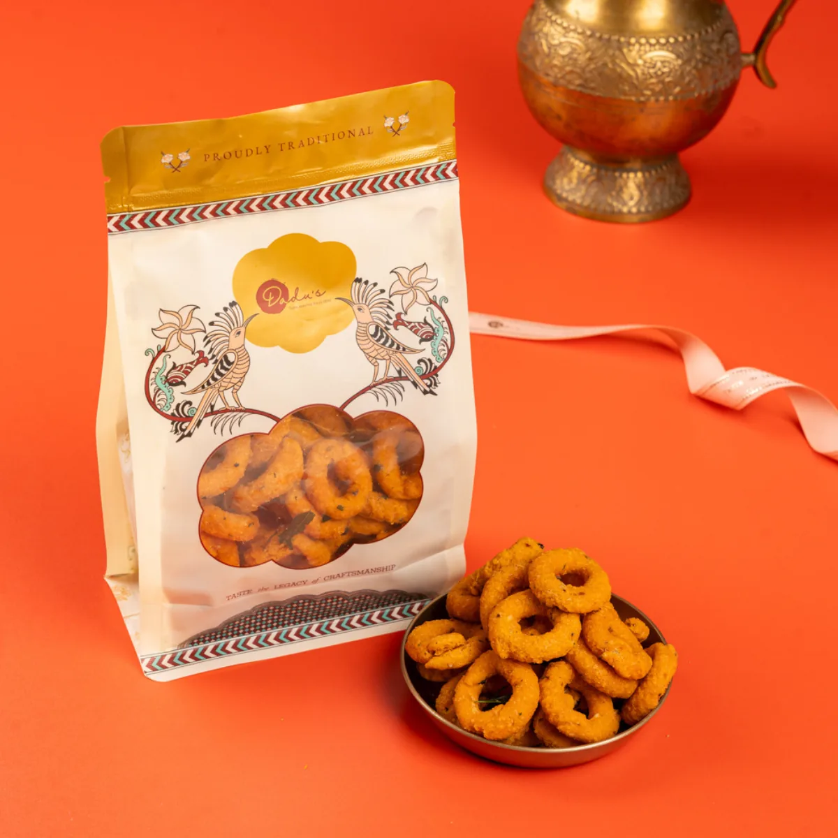 Dadu's Red Chikodi | Authentic Andhra Style Spicy Chegodi Rings | Traditional Rice Flour Namkeen