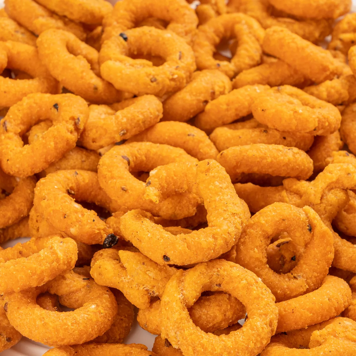 Dadu's Red Chikodi | Authentic Andhra Style Spicy Chegodi Rings | Traditional Rice Flour Namkeen-2