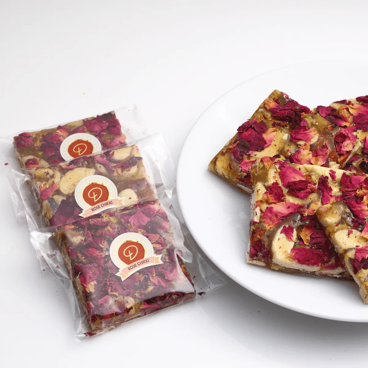 Dadu's Rose Chikki | Authentic Indian Sweet Treat | Real Rose Petals & Jaggery